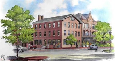 Artist rendering of the rehabilitated Wills House.