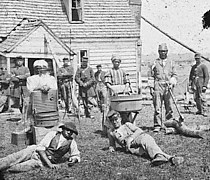 Former slaves and soldiers in Virginia 1862.