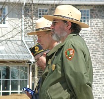 Veterans with Old Glory.