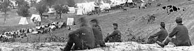 Union soldiers in camp