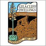 Gila Cliff Dwellings Centennial color logo Gila Cliff Dwellings Centennial color logo
