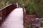 Trailhead bridge and sign