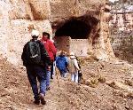 Visitors approaching Cave 3