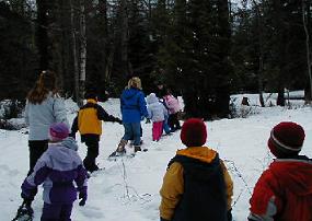 snowshoeing