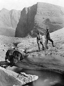 George Bird Grinnell exploring a Glacier