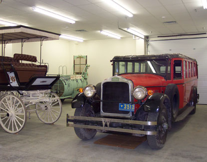 historic red bus