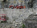 Start of repairs to retaining wall