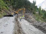 A new culvert and deep patch work
