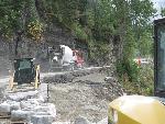 Concrete truck on its way to the work site