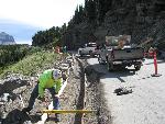 Forming concrete gutter