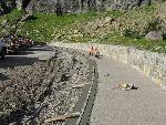 New curb at Oberlin Bend