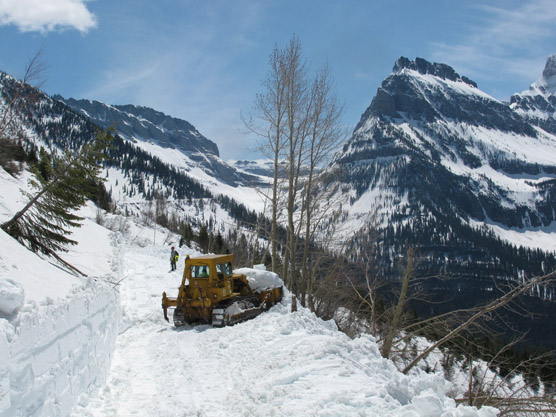Plowing on the Going-to-the-Sun road on May 18, 2011