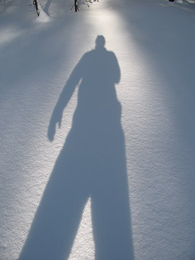 Picture of my shadow on the snow