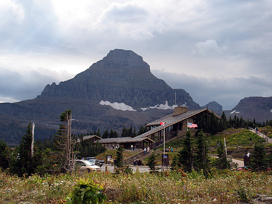 Picture of Logan Pass Visitor Center and Reynolds Mtn