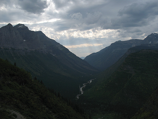 Picture of McDonald Creek seen from the Going-to-the-Sun Road.