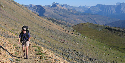 Hiking the Highline Trail near Fifty Mtn