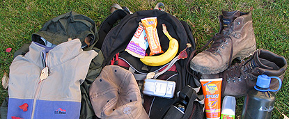 Picture of dayhiking gear