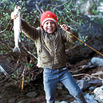Young boy with fish