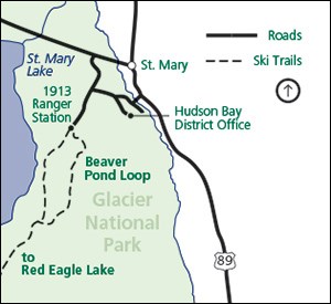 Ski trails in the St. Mary area