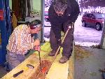 hollowing a cedar post
