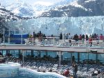 Cruise ship passengers at Margerie Glacier