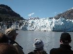 Visitors viewing Margerie Glacier