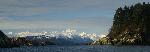 Marble Islands and sea lions panorama