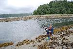 A Young Angler Fishing in Glacier Bay