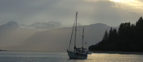 boat in glacier bay