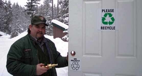 Dean is Glacier Bay's recycling GURU