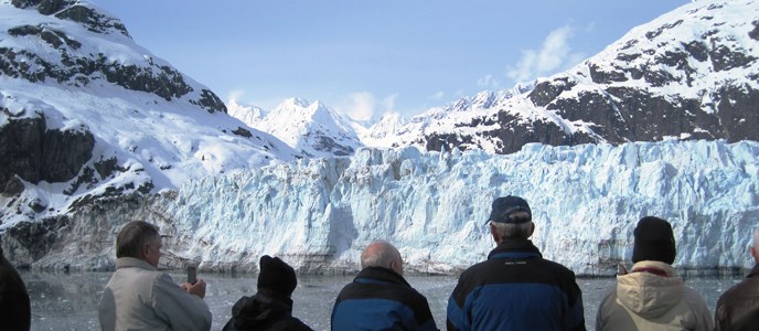 passengers enjoying Margerie Glacier