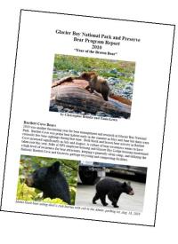 Annual bear report for Glacier Bay