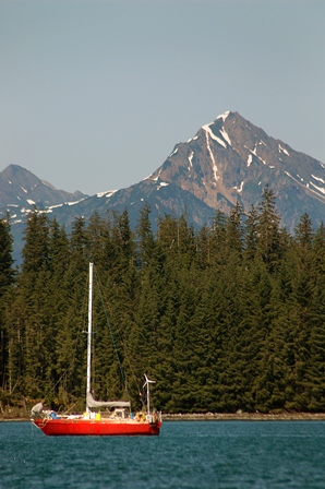 sailboat in Glacier Bay