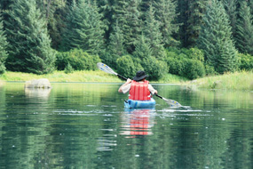 paddling the river