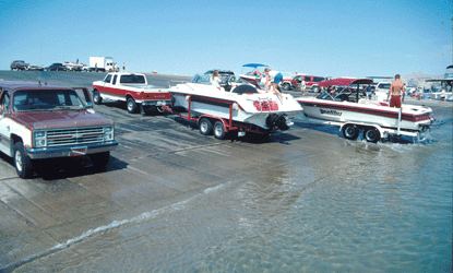 boats launching at Stateline Ramp