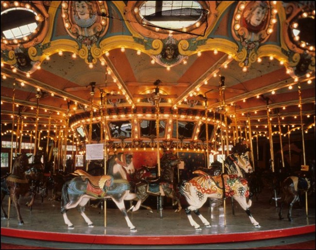 carousel during restoration and preservation