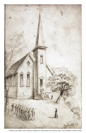 Church on Angel Island 1881 