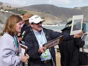 Students use Magic Windows in Marin Headlands