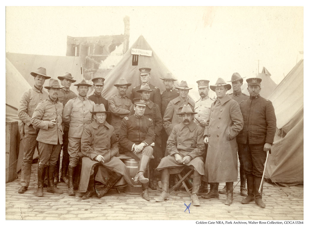GOGA 13264.17 Walter Ross Collection Photograph of Soldiers during EQ Recovery