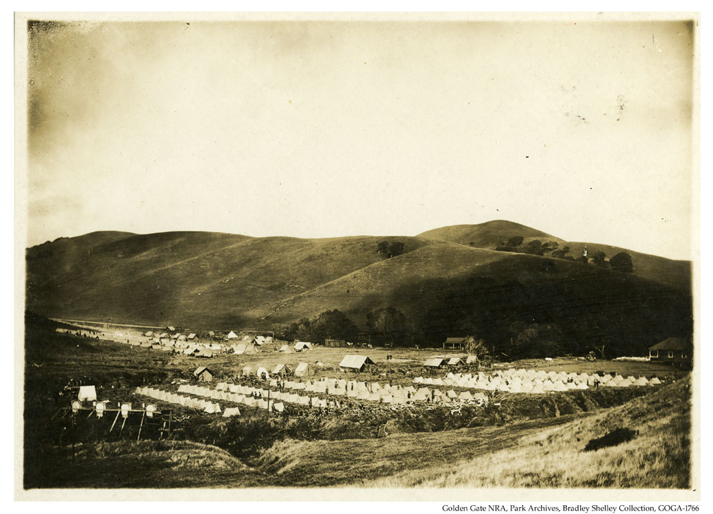 GOGA-1766 Bradley Shelley Collection Troop Encampment Fort Barry 1920s