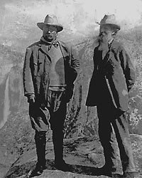 John Muir and President Roosevelt in Yosemite.