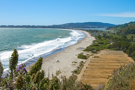 View from nearby overlook facing Stinson Beach.