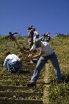 Volunteer with Pick Axe