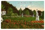 Flower beds and fountain, Sutro Heights postcard