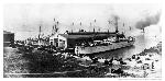 Fort Mason Pier 2, c1915. USAT Logan in dock.