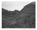 The exterior of the Battery Mendell mine casemate at Fort Barry, 1973. 