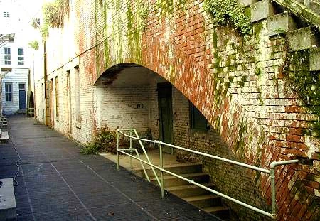 Photo of brick work at Alcatraz Civil War citadel