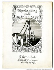 GOGA-1766 Arthur Traxler Collection Crissy Field Thanksgiving Menu 1935 Cover