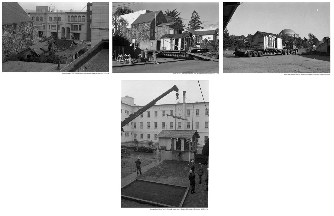 GOGA-1766 Presidio Army Museum Photograph Collection EQ Cottage moving collage