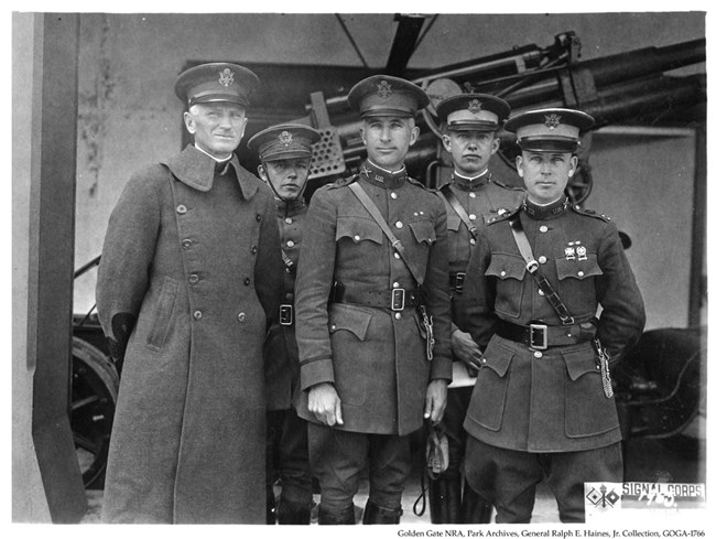 GOGA 35313.138 General Ralph E Haines Collection Photograph of General Haines and 6th Coast Artillery on PSF